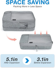 BAGSMART Compression Packing Cubes for Travel, 6 Set Luggage Organizer Bags
