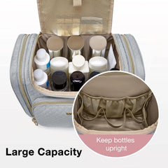 BAGSMART Women's Travel Toiletry Bag, Water-resistant Roomy, Grey