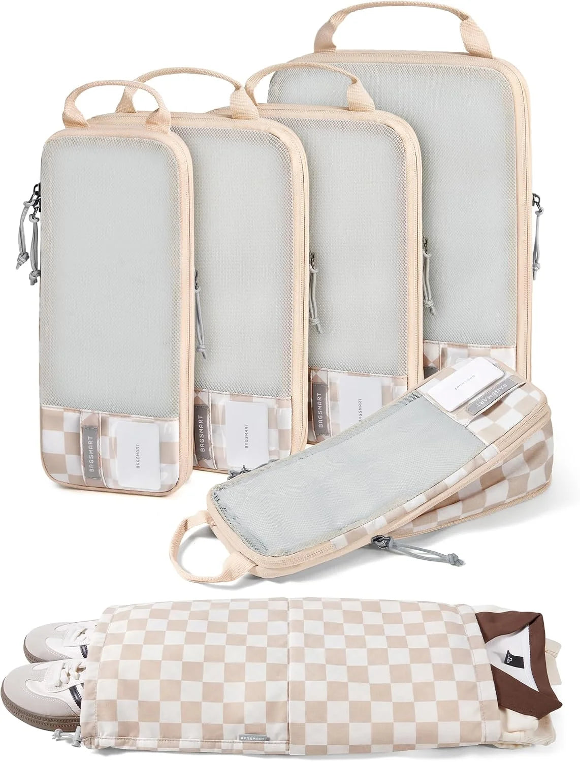 BAGSMART Compression Packing Cubes for Travel Essentials