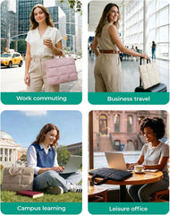 BAGSMART Laptop Sleeve 15.6 Inch Puffer Slim Protective Case for Women