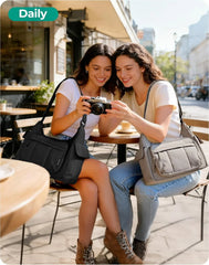 BAGSMART 2 in 1 Puffy Camera Bag for Photographer Everyday Shoulder Bag