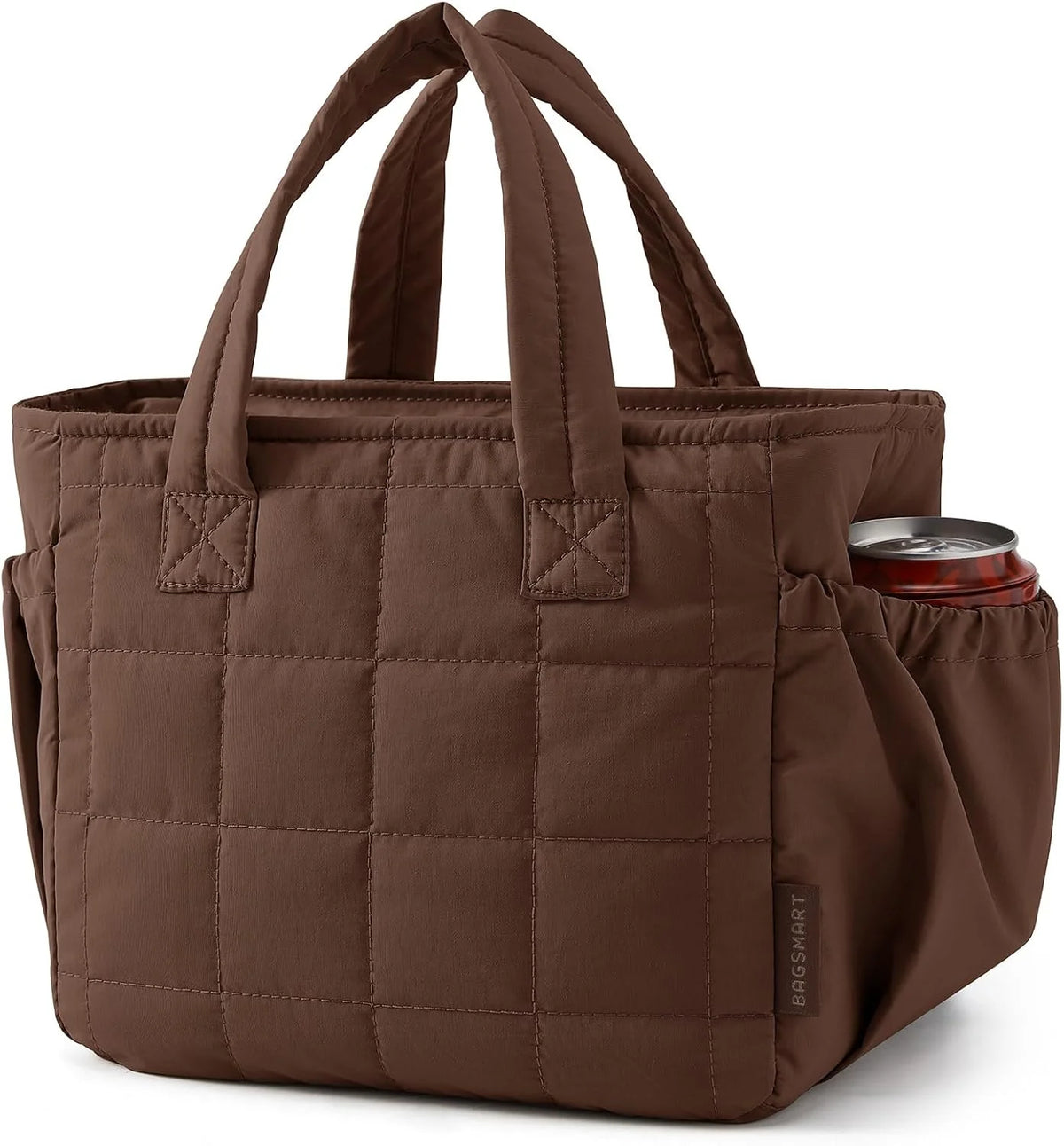 BAGSMART Lunch Bag Men's Small Cool Quilted Insulated Leakproof Lightweight