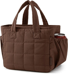 BAGSMART Lunch Bag Men's Small Cool Quilted Insulated Leakproof Lightweight