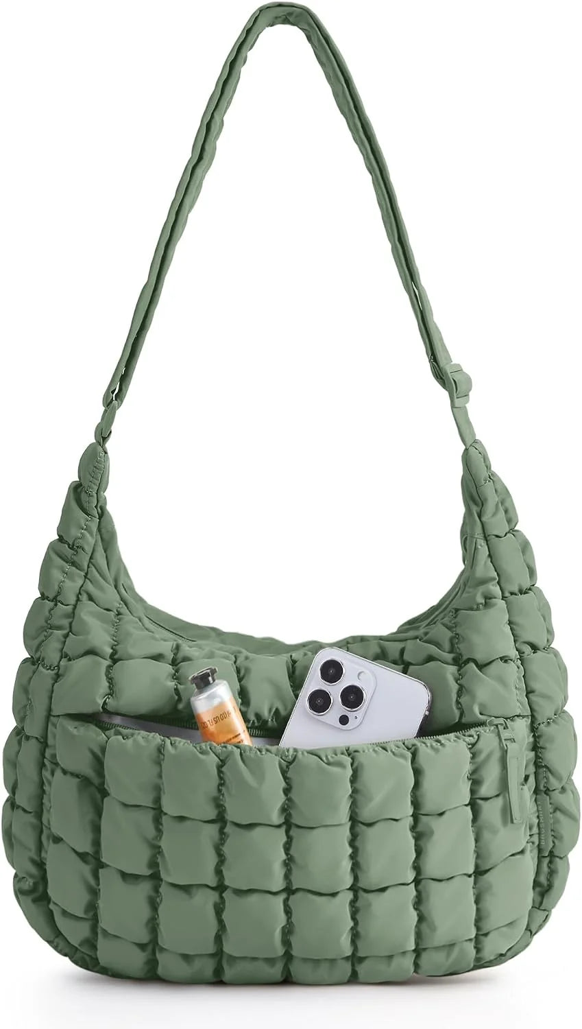 BAGSMART Quilted Crossbody Bags for Women, Travel Purses Hobo Shoulder Bag