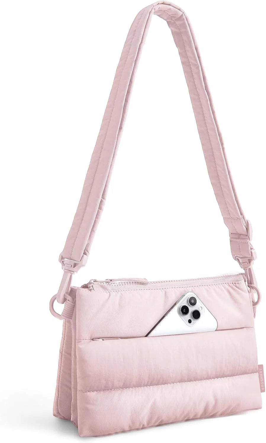 BAGSMART Cross Body Purse, Medium Crossbody Bags for Women Travel Purse, 4.3L Puffy Handbag Wallet with RFID Blocking Slots