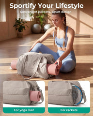 BAGSMART 2 Set Gym Bag for Women, Yoga Bag with Water Bottle Holder