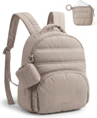 BAGSMART Small Backpacks for Women, Puffer Mini Backpack Purse with Pouch