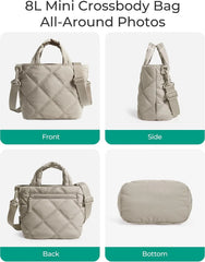 BAGSMART Crossbody Bags for Women, Lightweight Purses for Women, Quilted Puffer Tote Handbags for Daily Use,Shop,Travel
