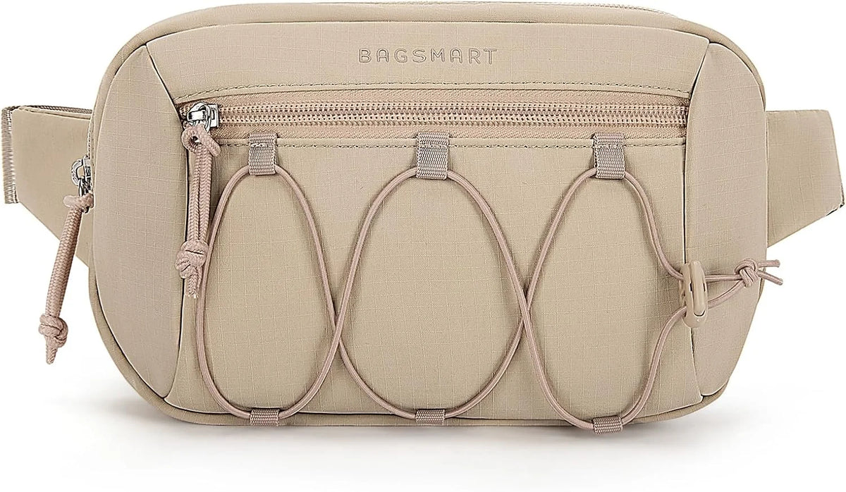 BAGSMART Fanny Packs for Women, Running Workout Traveling Hiking, Camel