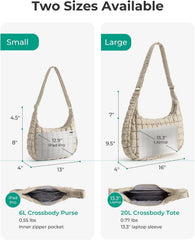 BAGSMART Quilted Crossbody Bags for Women, Travel Purses Hobo Shoulder Bag