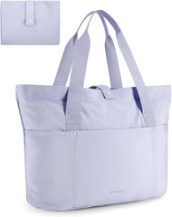 BAGSMART Tote Bag for Women, Foldable Tote Bag With Zipper Travel Shoulder Bag Handbag for Work