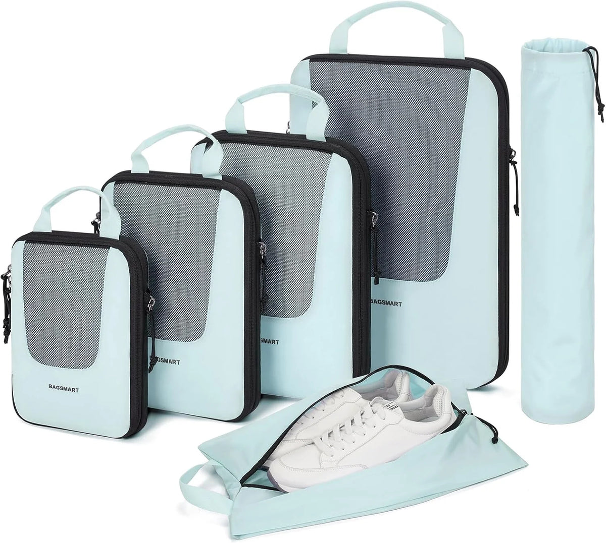 Bagsmart Compression Packing Cubes, Travel Bag Cruise Ship Essentials