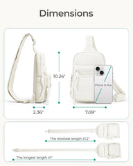 BAGSMART Crossbody Sling Bags for Women, Small Crossbody Purse Fanny Packs with Adjustable Strap, Sling Backpck for travel