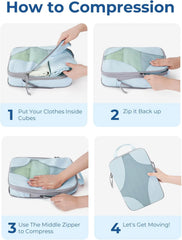 Bagsmart Compression Packing Cubes, Travel Bag Cruise Ship Essentials