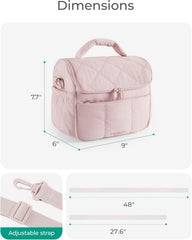 BAGSMART Insulated Lunch Bags for Women, Cute Quilted Lunch Box