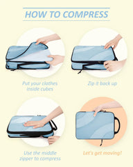 BAGSMART Compression Packing Cubes for Travel