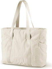 BAGSMART Tote Bag for Women, Tote Bag with Zipper Work Tote with Compartments Nurse Shoulder Hanbag for Travel, Gym