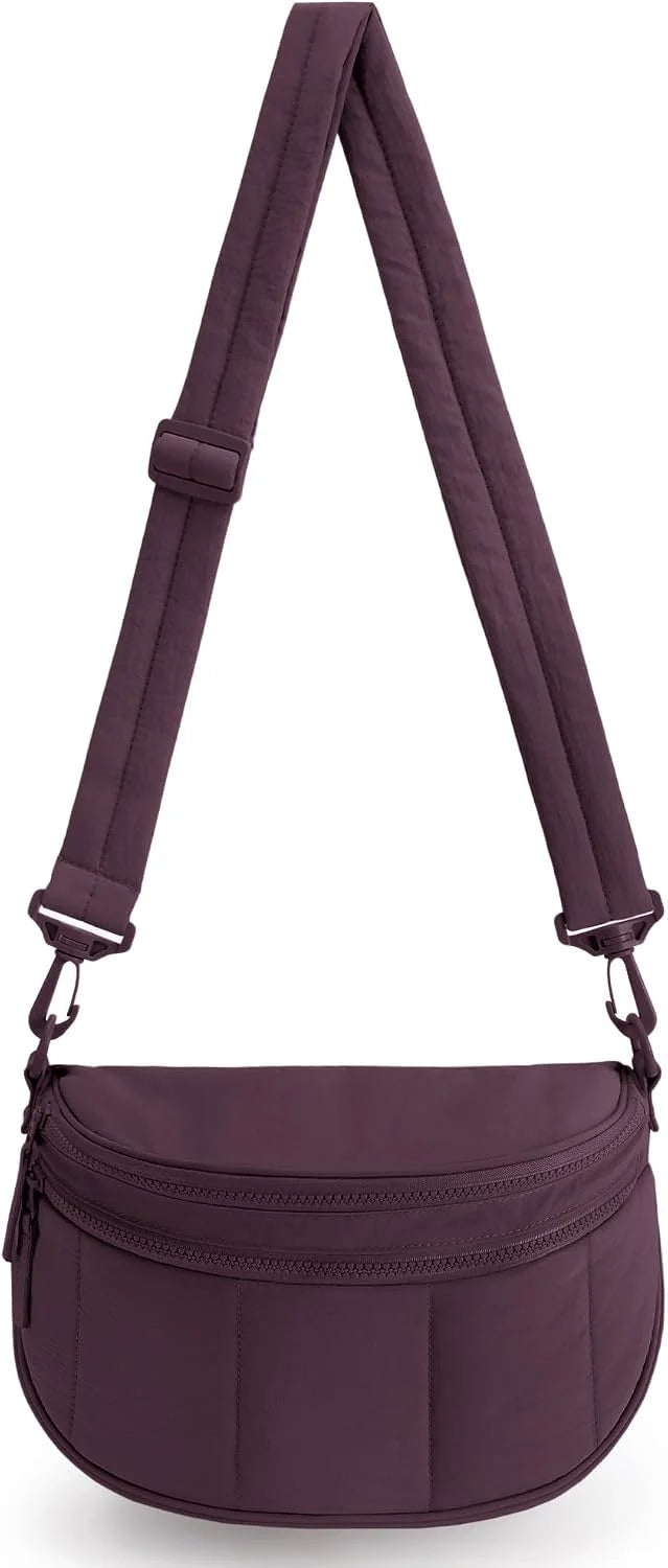 BAGSMART Crossbody Bags for Women Travel Purse, Puffer Bum Bag Handbag Wallets, Crossbody Fanny Packs for Travel & Work