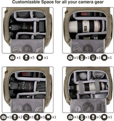BAGSMART Camera Backpack DSLR Camera Bag Backpacks for Photographers
