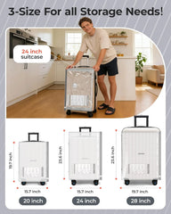 BAGSMART Travel Vacuum Bags with Rechargeable Electric Pump, 12PC Kit