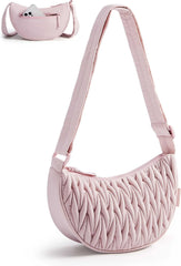 BAGSMART Small Crossbody Bag for Women Men Trendy，Quilted Crossbody Hobo Bag with Adjustable Strap and Inner Pockets