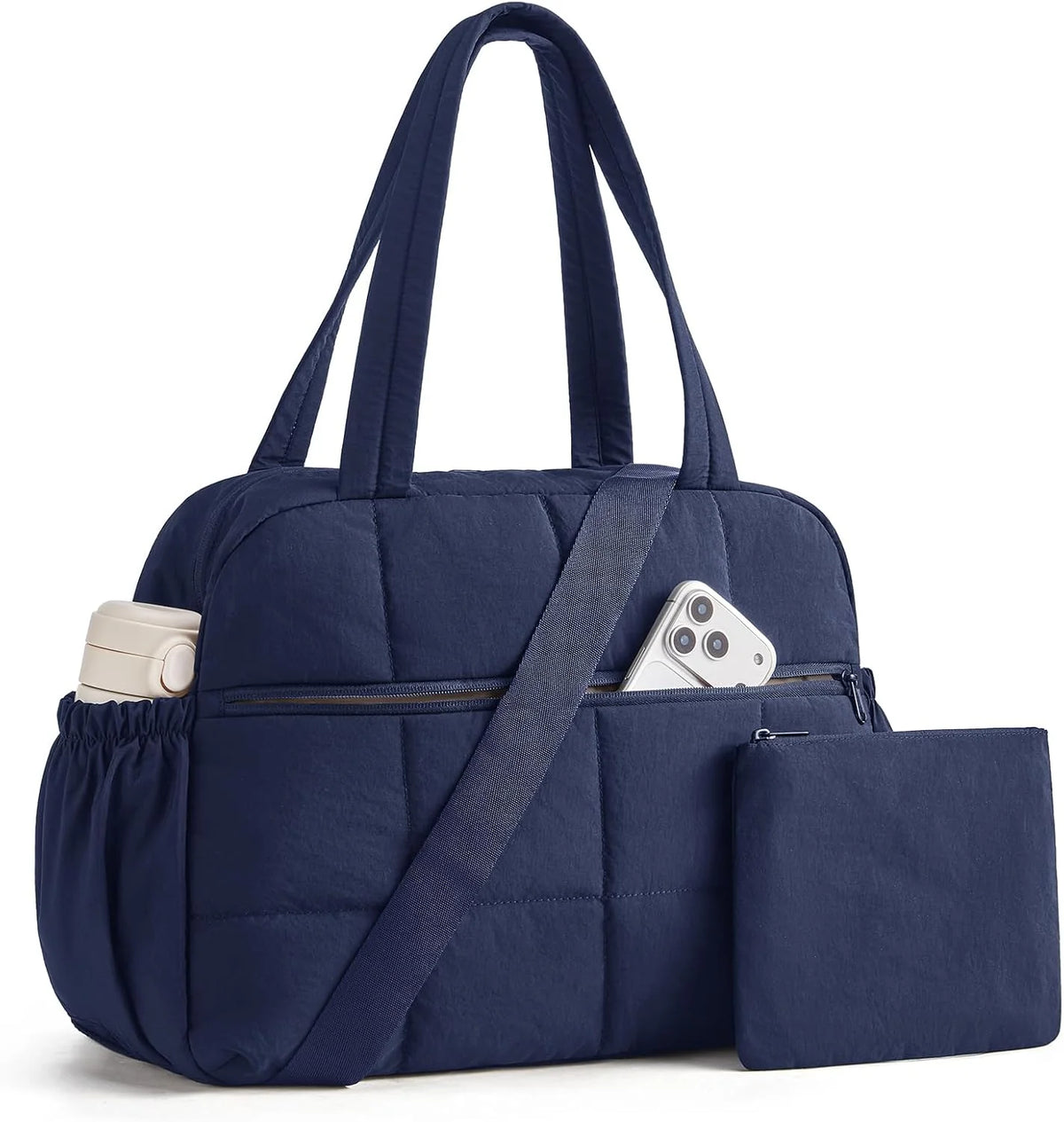 BAGSMART Small Gym Bag for Women, 2 Set Travel Duffel Bags, Navy