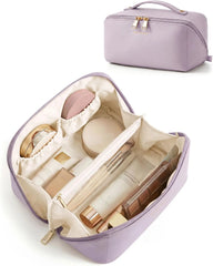 BAGSMART Makeup Bag Travel Cosmetic Bag,Women Toiletry Case, Blush Purple